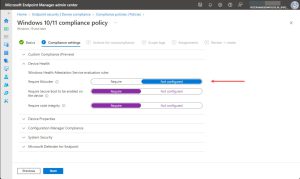 Device compliance for Windows 365 Enterprise Cloud PCs