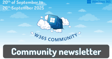 Weekly Newsletter W365 20th September 2025